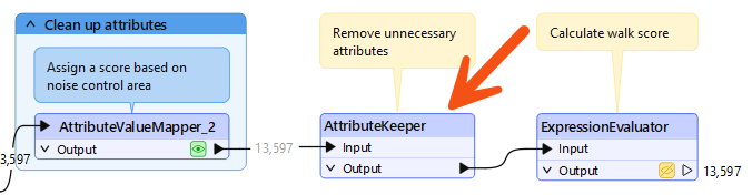 Using an AttributeKeeper to remove unused attributes